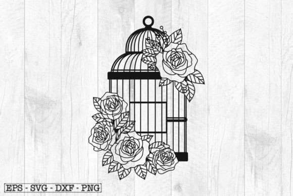 Birdcage SVG File, Birdcage Floral SVG