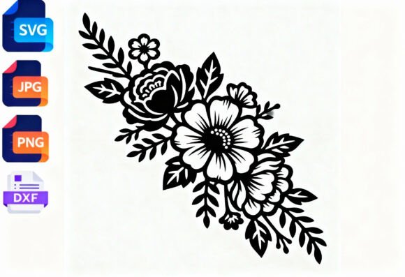 Floral SVG Cut File Branch Flowers