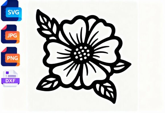 Floral SVG Cut File Flower Design