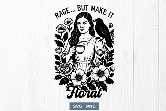 Rage but Make It Floral SVG